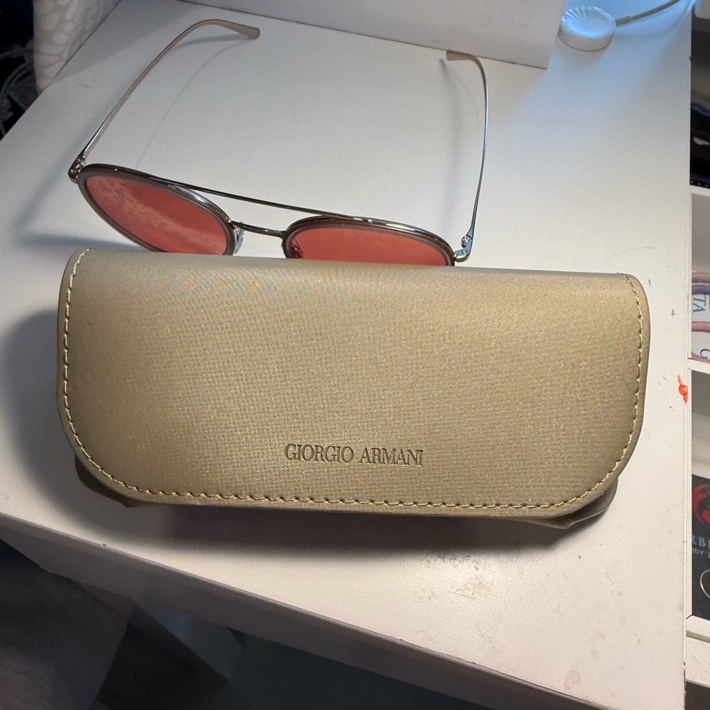Giorgio Armani Beige Sunglasses with case